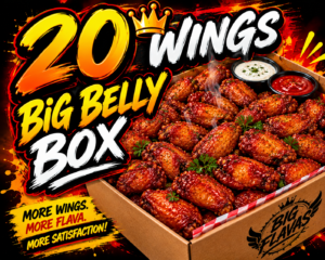 20 Wings Only - Big Belly Box