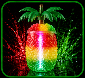 Lighted Cups Filled With Slushie