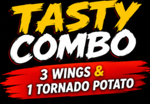 #1 Tasty Combo - 3 Wings / 1 Tornado